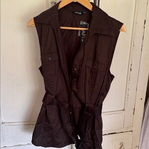 Apt. 9 Dark Brown Sleeveless Vest